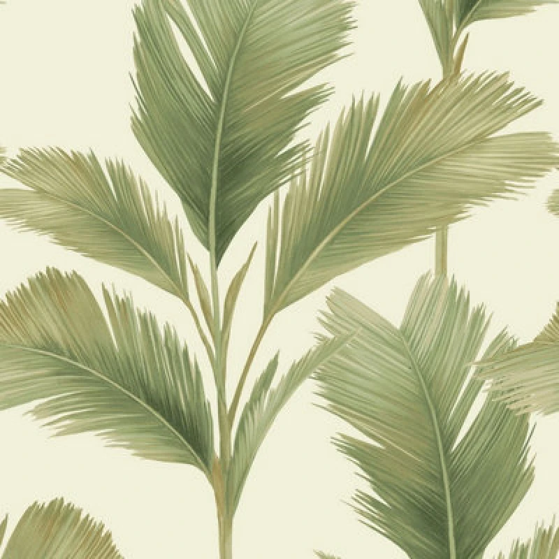 Image of Kailani Leaf Wallpaper Sage Green / Cream Belgravia 59122