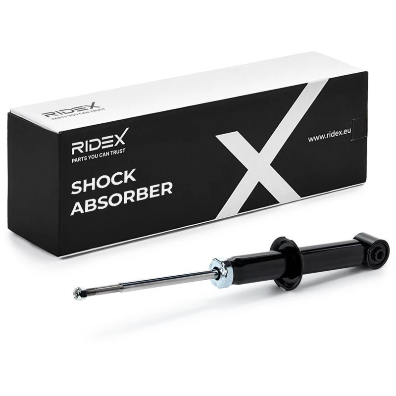 Image of RIDEX 854S17873 Shock absorber Rear Axle, Gas Pressure, Twin-Tube, Spring-bearing Damper, Top pin Shock Absorber (854)