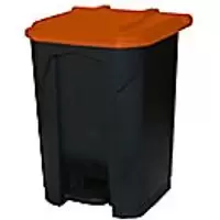 Image of GPC Pedal Bin Grey with Red Lid 50L