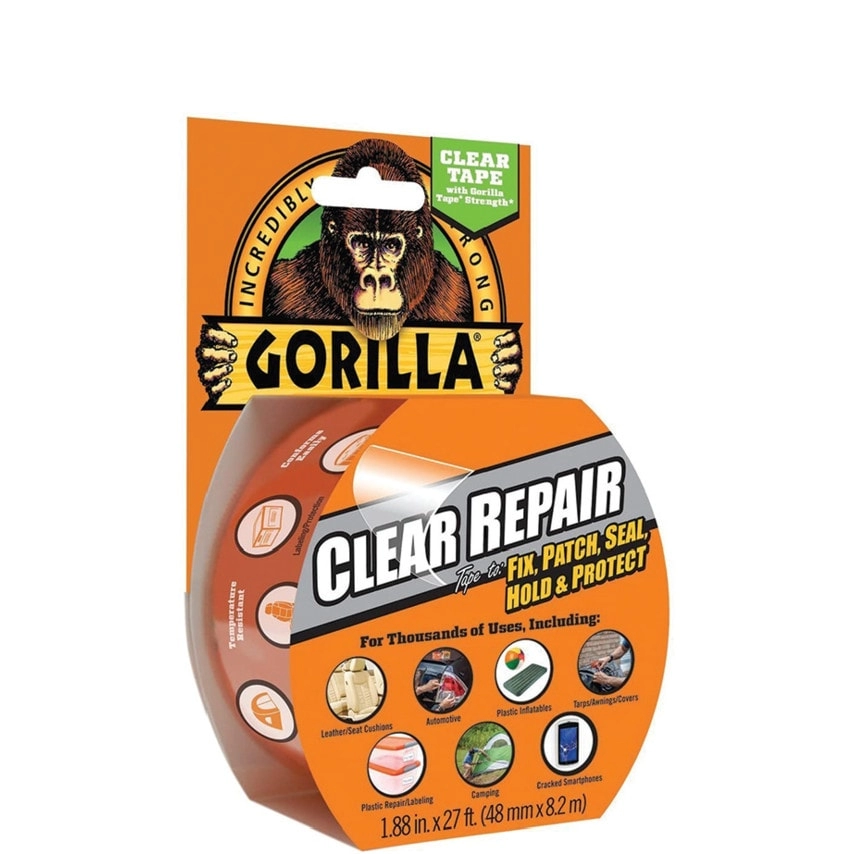 Image of Gorilla Glue Europe Gorilla Clear Repair Tape Multi Purpose Roll - 8.2m