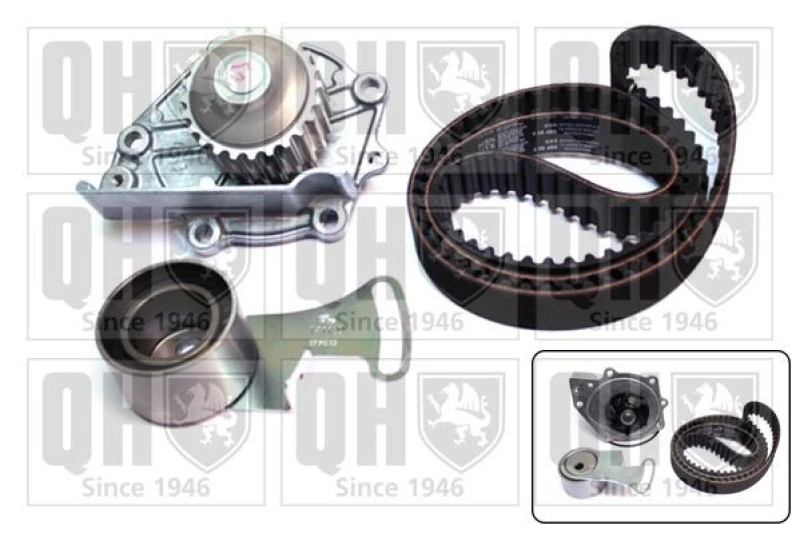 Image of QUINTON HAZELL Water pump and timing belt kit QUINTON HAZELL QBPK2190