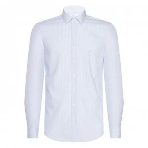 Image of Calvin Klein Calvin Slim Fit Striped Shirt - Blue 455