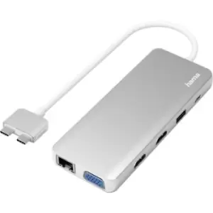 image of Hama 00200133 USB-C laptop docking station Compatible with: Apple MacBook Charging function, USB-C powered