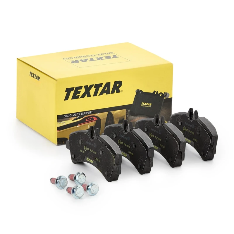 Image of TEXTAR 2921702 Brake pad set Q+ prepared for wear warning indicator, with brake caliper screws Brake Pad Set,disc brake (402)