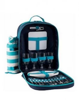 image of Coast 4 Person Aqua Picnic Backpack With Bottle Holder