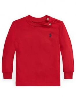 Image of Ralph Lauren Baby Boys Classic Long Sleeve T-Shirt - Red