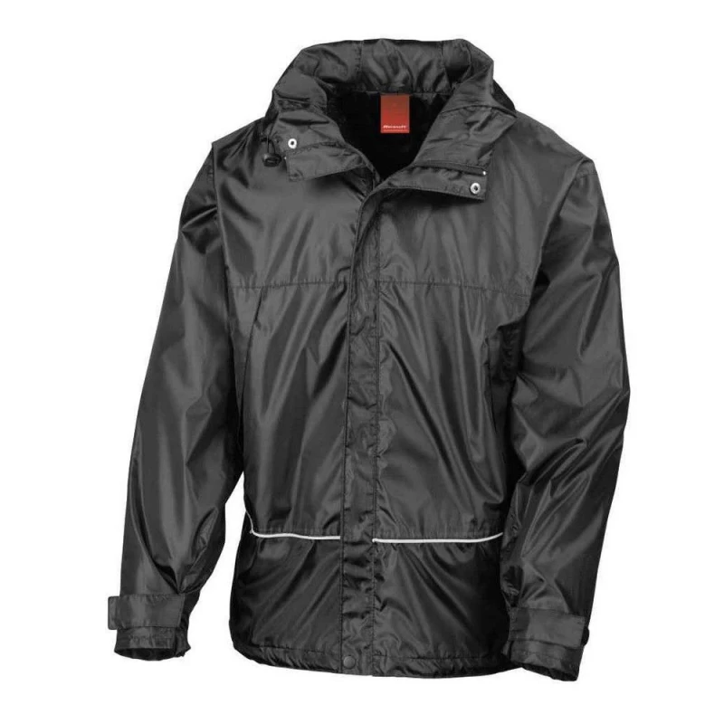 Image of Result Team Ripstop Waterproof Jacket Black unisex