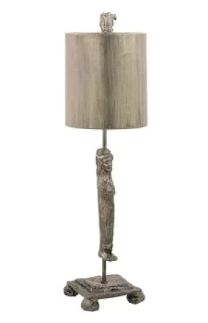 Image of Caryatid 1 Light Table Lamp Aged Silver, E27