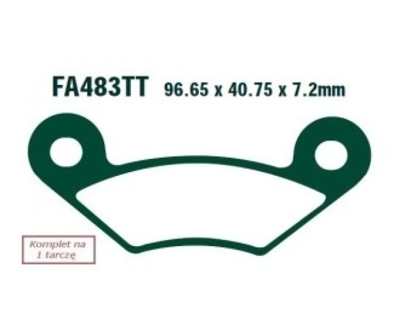 Image of EBC Brakes FA483TT Brake pad set Brake Pad Set,disc brake (402)