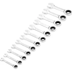 Image of Draper Hi-Torq 12 Piece Stubby Ratchet Combination Spanner Set