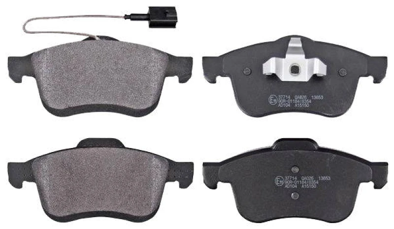 Image of A.B.S. 37714 Brake pad set with integrated wear sensor Brake Pad Set,disc brake (402)