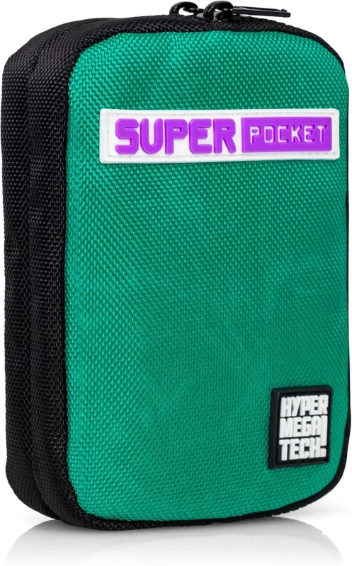 Image of HyperMegaTech! Super Pocket Fabric Case Green / Black Consoles and Accessories