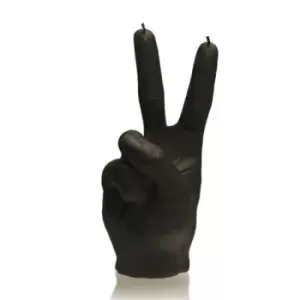 Image of Hand Peace Sign Candle – Black