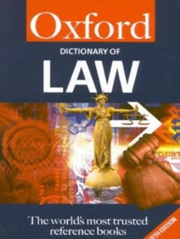 Image of A Dictionary of Law by Elizabeth a Martin Book