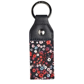 Image of Jack Wills Torington Floral Fabric Keyring - Multi