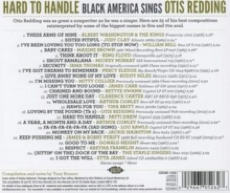 Image of Hard to Handle: Black America Sings Otis Redding CD / Album