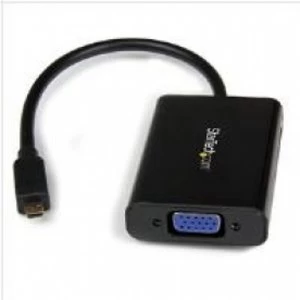 image of StarTech Micro HDMI to VGA Adapter Converter with Audio for Smartphones Ultrabooks Tablets - 1920x1200