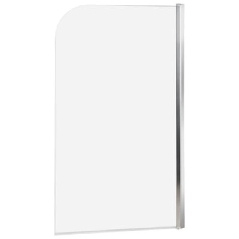 Image of Beliani Shower Bath Screen Lapan 1400 X 800 mm Silver