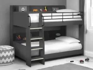 image of Julian Bowen Domino 3ft Anthracite Wooden Bunk Bed Frame