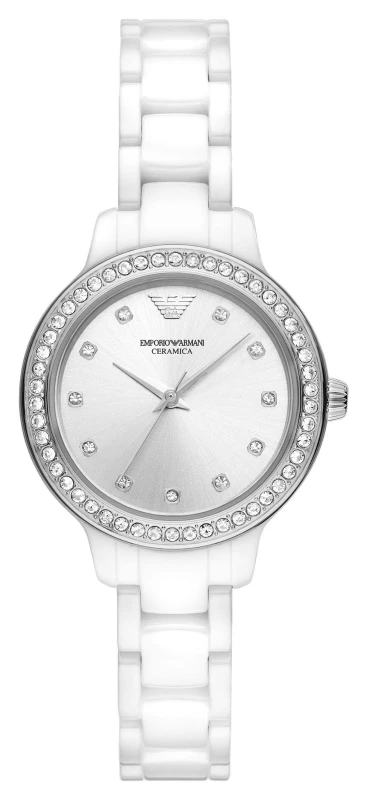Image of Emporio Armani AR70013 Womens (32mm) Silver Dial / White Watch