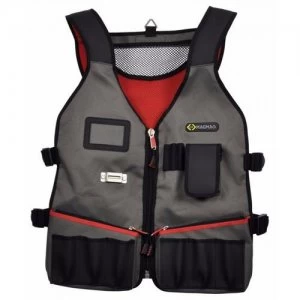 image of C.K Magma Heavy Duty Technicians Tool Carrier Vest with 14 Pockets