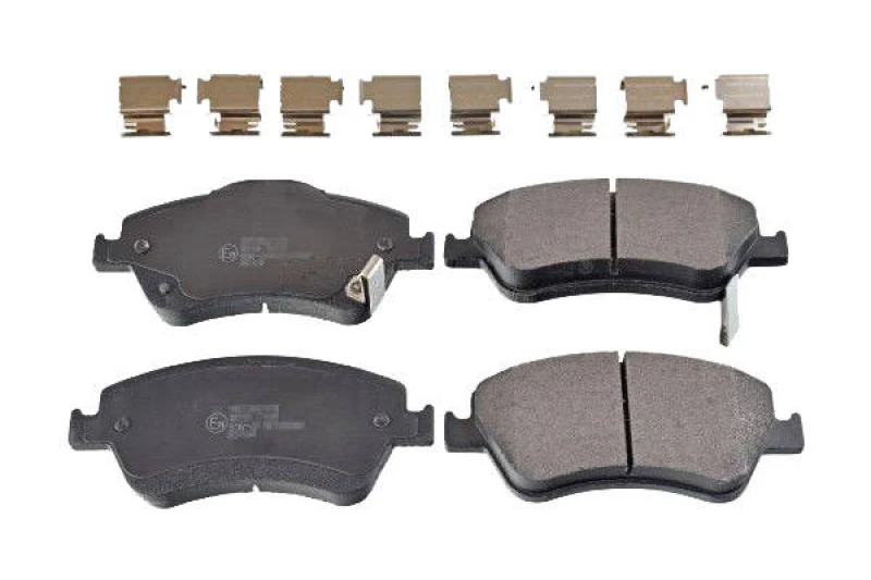 Image of SWAG 33 10 6463 Brake pad set Front Axle, with acoustic wear warning, with fastening material Brake Pad Set,disc brake (402)