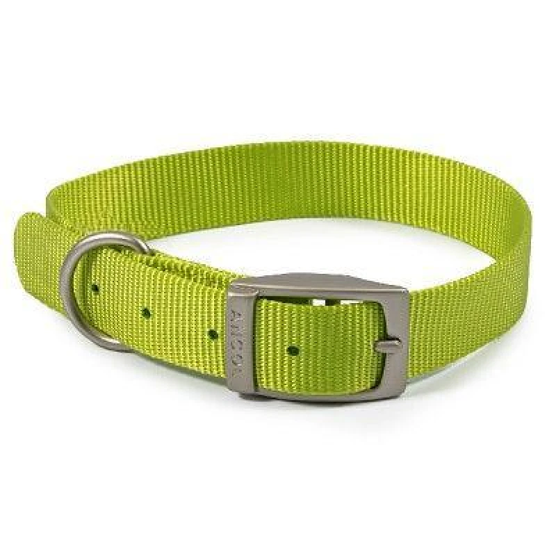 Image of Ancol Viva Weather Proof Lightweight Comfy Buckle Dog Collar Lime