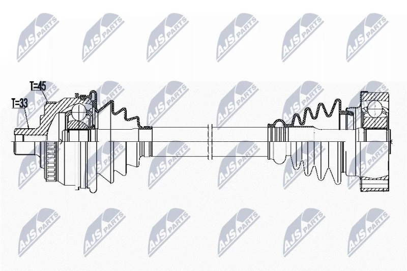Image of NTY NPW-WW-091 Drive shaft Rear Axle Right Drive Shaft (13)