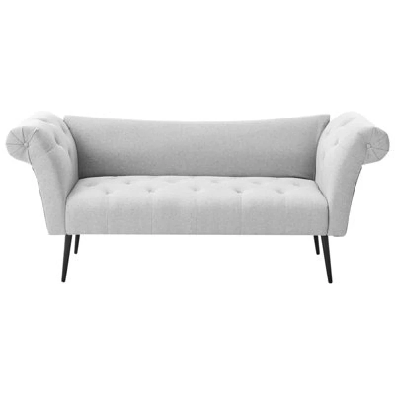 Image of Beliani Chaise Longue Nantilly Fabric Light Grey