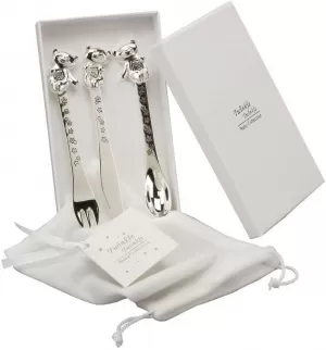 Image of Twinkle Twinkle Silver-Plated Baby Cutlery Set