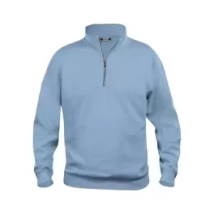 Image of Clique Unisex Adult Basic Half Zip Sweatshirt (3XL) (Light Blue)