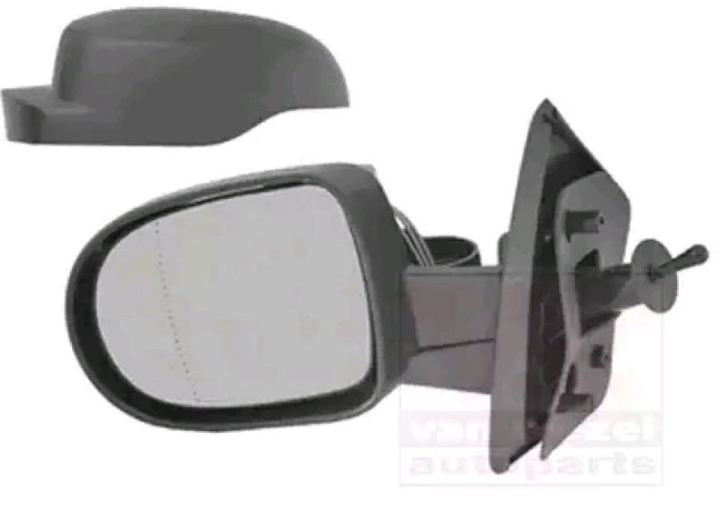Image of VAN WEZEL 4372803 Wing mirror * HAGUS * Left, black, Control: cable pull, Rough Outside Mirror (50)