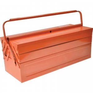 image of Bahco Metal Cantilever Tool Box with 5 Trays Orange 22" / 550mm