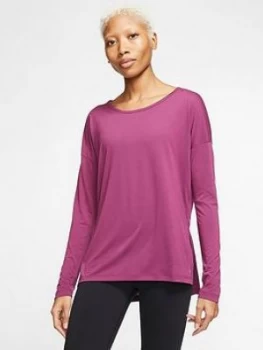 image of Nike Yoga Layer Long Sleeve - Deep Red