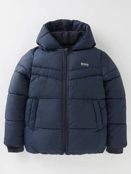 Image of Hugo Boss Padded Puffer Jacket Navy Size 12 Years Kids