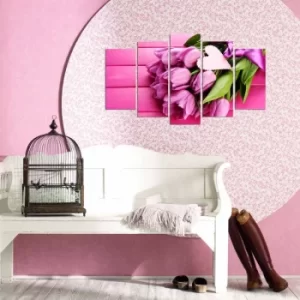 Image of 5PMX-124 Multicolor Decorative MDF Painting (5 Pieces)