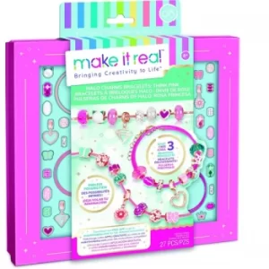 image of Make It Real Halo Charms Bracelets Think Pink Activity Set