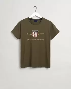 Image of GANT Men Archive Shield T-Shirt (4XL) Green