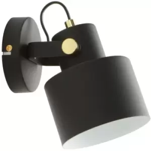 Zumaline Lighting - Zumaline Draco Single Spotlight, Matt Black, Gold, White, 1x E27