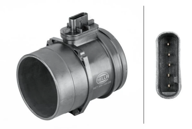 Image of HELLA Mass air flow sensor HELLA 8ET 358 095-261