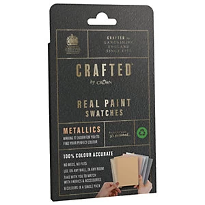 image of CRAFTED by Crown Flat Matt Real Paint Swatch - Lustre Metallic - Pack of 8