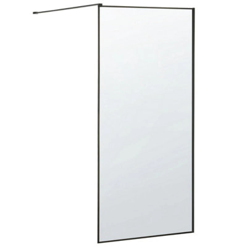 Image of Beliani Shower Screen Waspam Ii 900 X 1900 mm Black