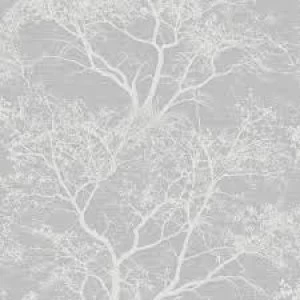Image of Holden Decor Whispering Trees Grey Glitter Wallpaper