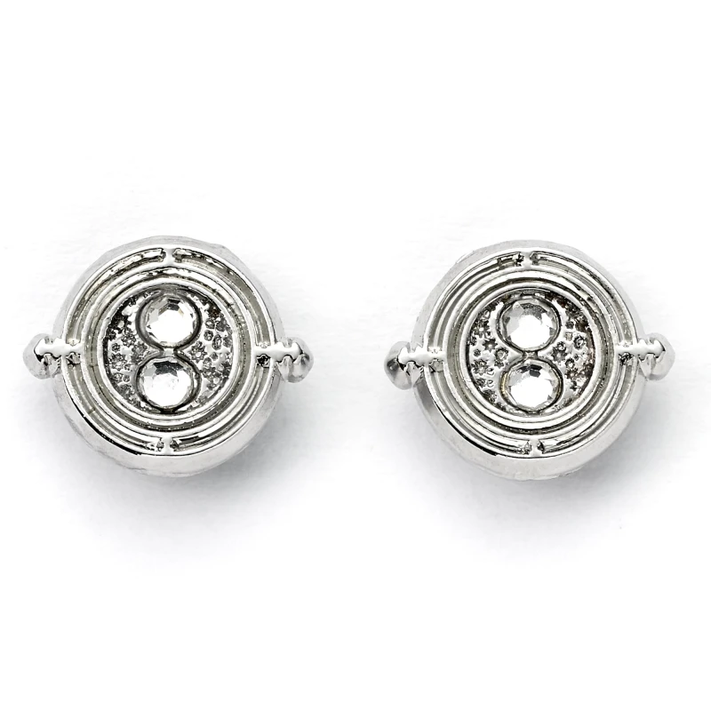 Image of Harry Potter Harry Potter Time Turner Silver Tone Stud Earrings