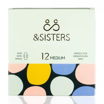 image of &Sisters Cotton Pads with Wings - Medium 12 pieces