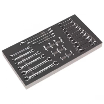 Image of Siegen S01125 Tool Tray with Specialised Spanner Set 30pc - Metric