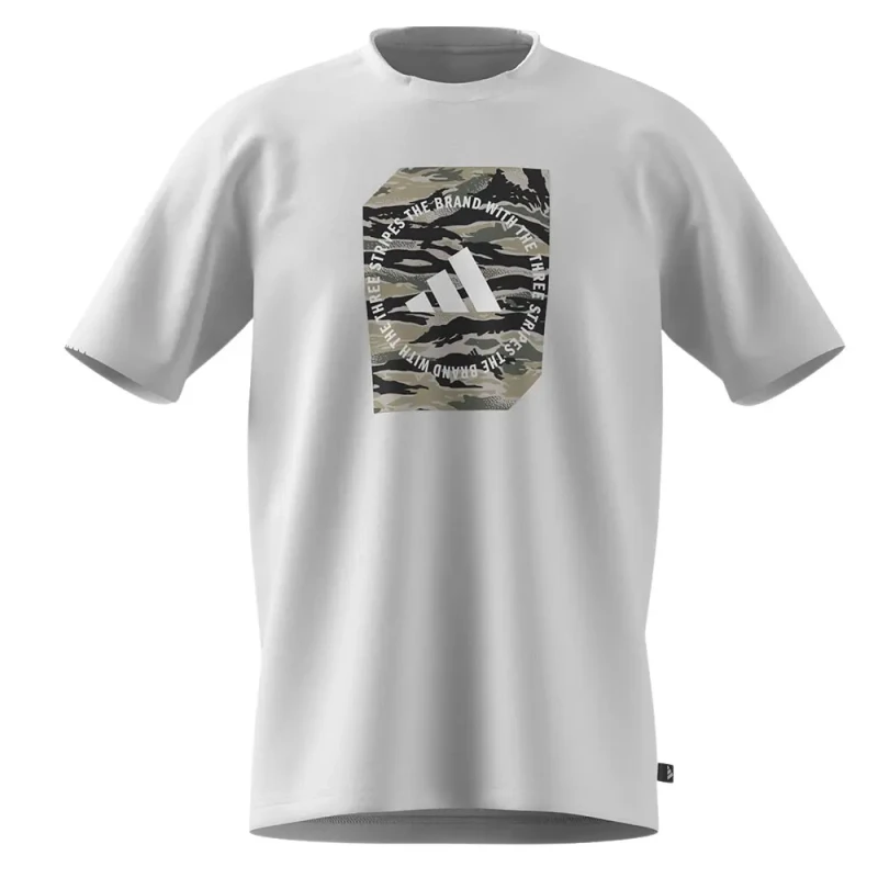 Image of Adidas T-Shirt adidas Camo Shape Graphic Blanc Male L