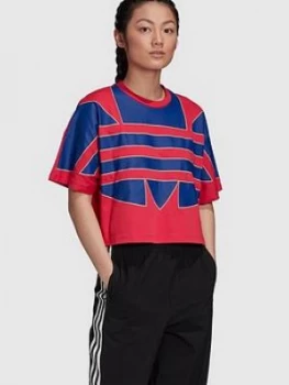 Image of Adidas Originals Large Logo T-Shirt - Pink