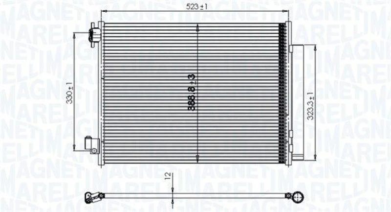 Image of MAGNETI MARELLI Air conditioning condenser MAGNETI MARELLI 350203823000