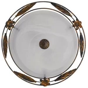 Image of Fan Europe RICCIO 2 Light Decorative Flush Ceiling Light White 40cm